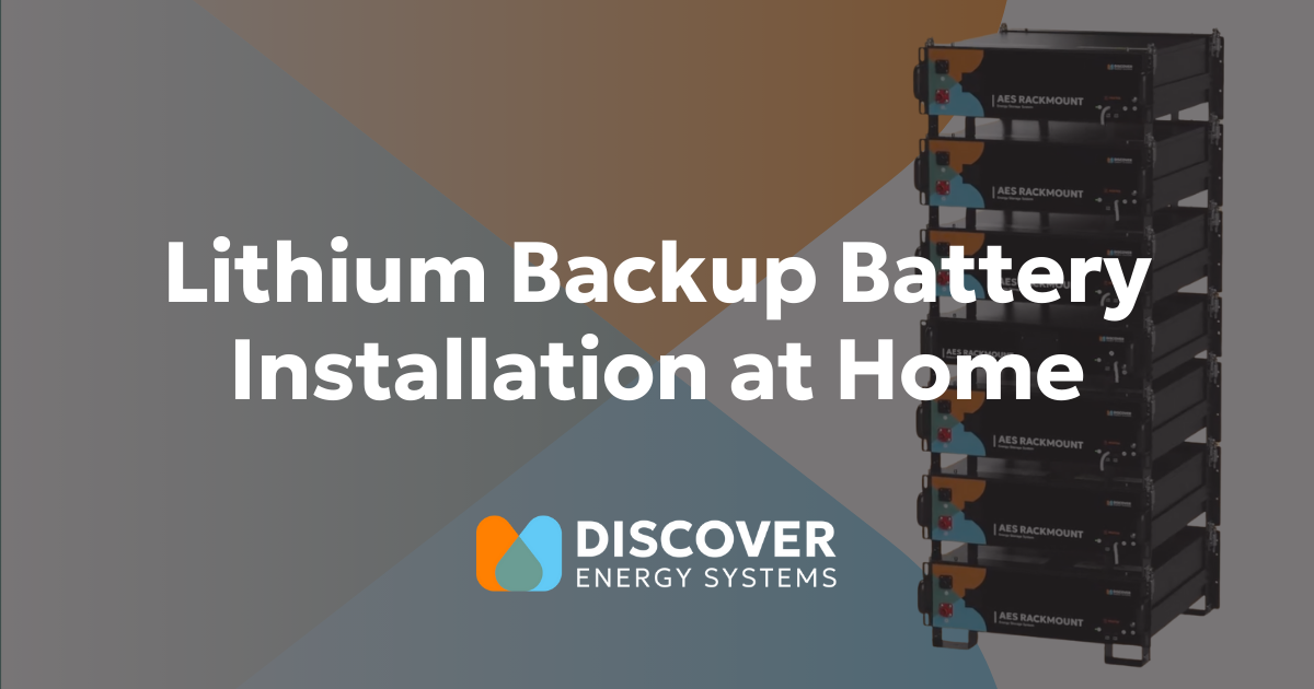 Lithium Backup Battery Installation at Home